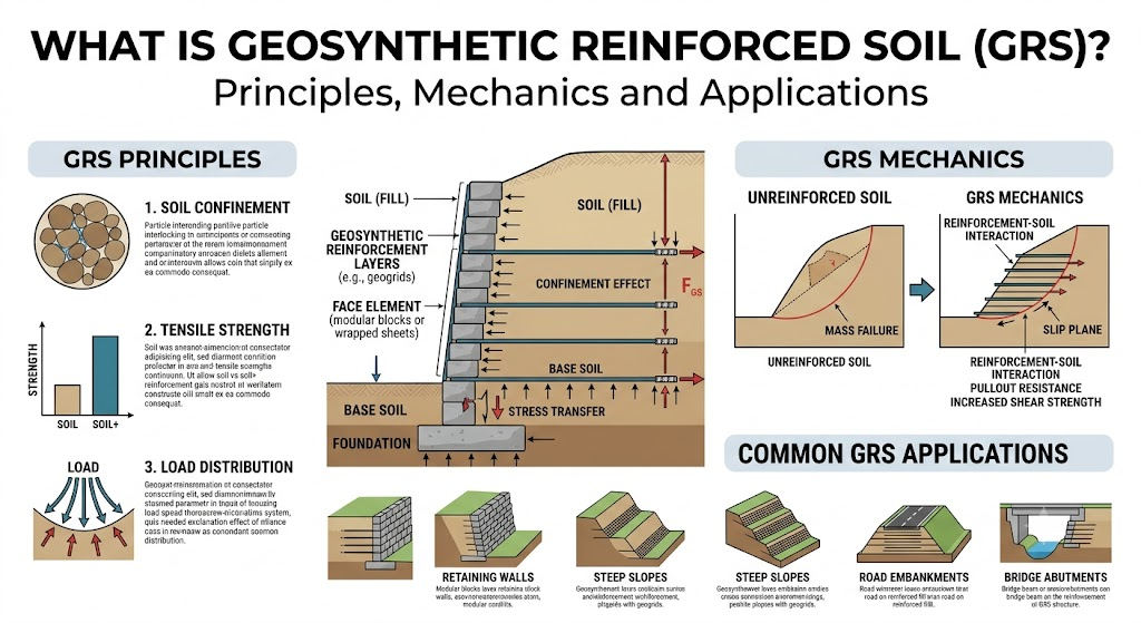 What Is Geosynthetic Reinforced Soil (GRS)? Principles, Mechanics and Applications