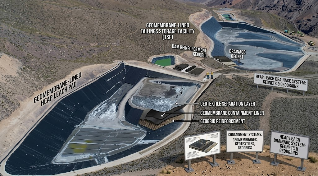 Geosynthetics in Mining: Heap Leach Pads, Tailings Facilities and Containment Systems