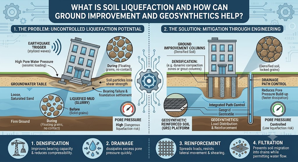 What Is Soil Liquefaction and How Can Ground Improvement and Geosynthetics Help?